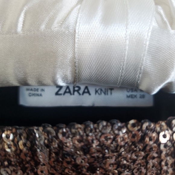 Zara Knit snakeskin metallic skirt - Picture 5 of 10